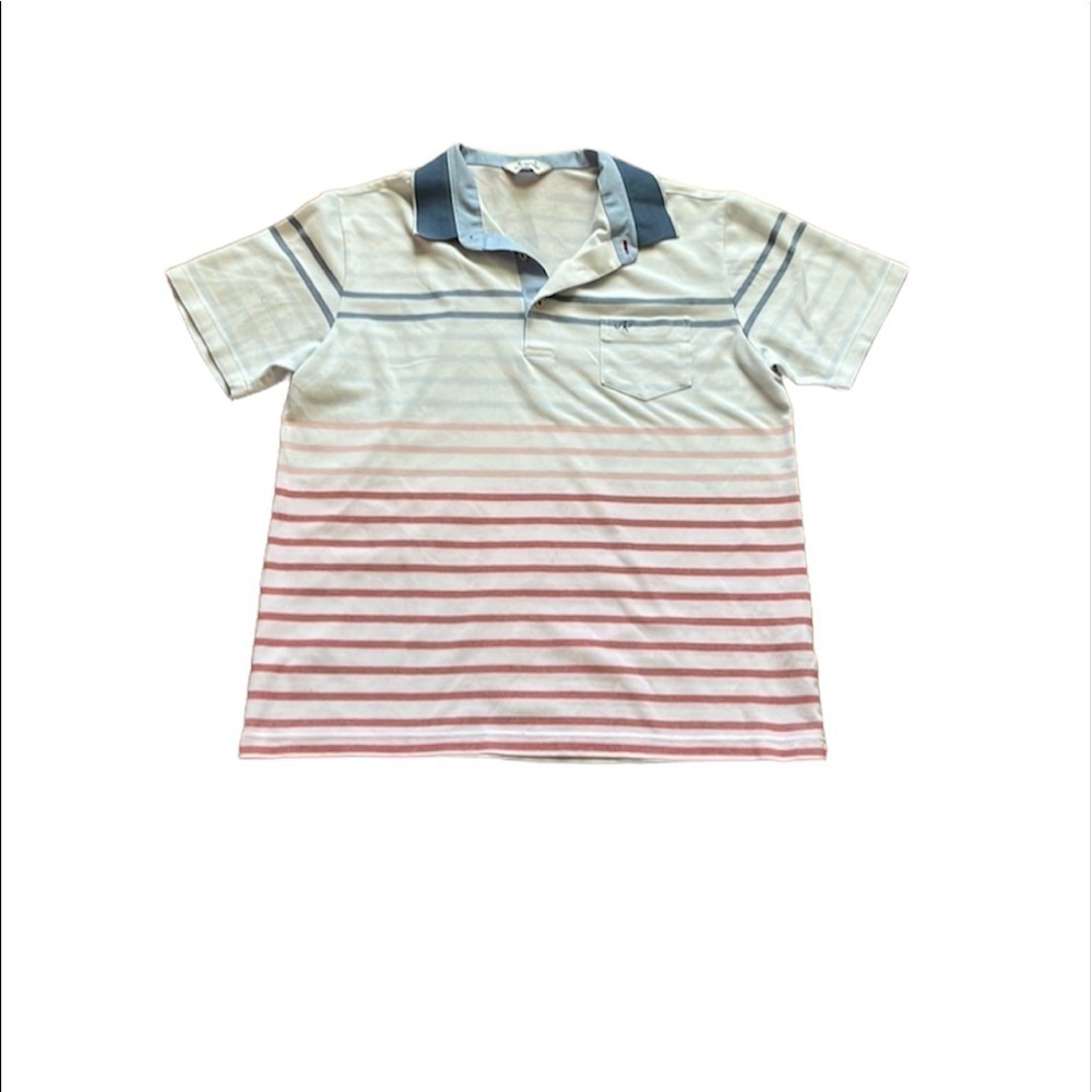 Austin Reed men’s short sleeve striped polo shirt Size Medium